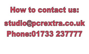 How to contact us:  studio@pcrextra.co.uk Phone:01733 237777