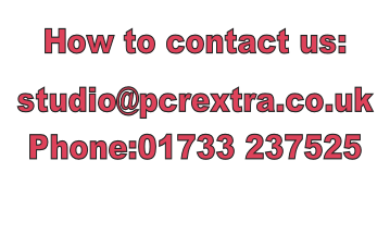 How to contact us:  studio@pcrextra.co.uk Phone:01733 237525